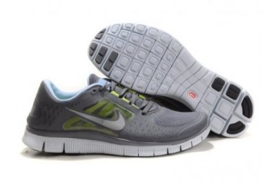 2013 Nike Free Run 5.0 V3 Mens Shoes Grey White - Click Image to Close